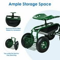 thumbnail image 4 of Yardi Yard 4-Wheel Rolling Garden Cart Work Seat, Carts Poly Garden Dump Cart, 4 of 5
