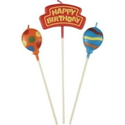 Way to Celebrate Birthday Stick Candles, Multi-Color, 3 Count