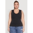 thumbnail image 2 of Womens Plus Size Seamless Mineral Wash V Neck Tank Top, 2 of 4