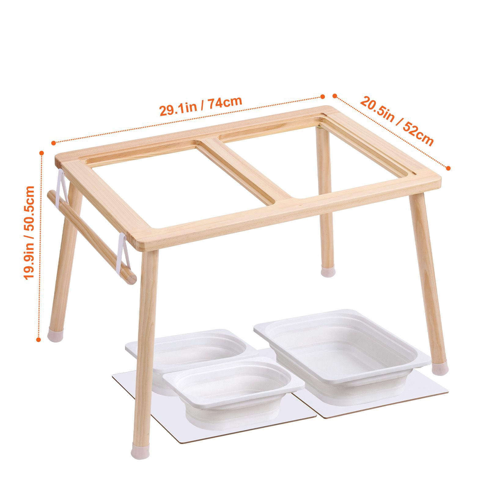 Sensory Table for Toddlers, Kids Activity Table with 3 Foldable Storage Bins & Paper Roll Holder, Indoor/Outdoor Play Sand and Water Table, Wooden Kids Sensory Drawing Table, Gift for Boys Girls