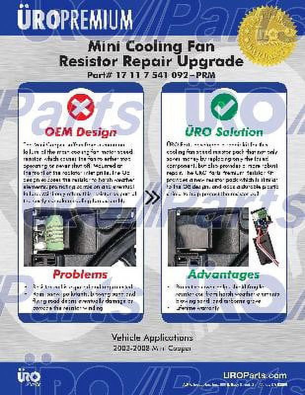 URO 17117541092PRM Weathershield Protected Resistor Upgrade
