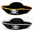thumbnail image 1 of Pirate Hat Halloween Stage Performance Captain Cap Ball Cosplay Triangle Skull Hat for children heqiyong toy, 1 of 2