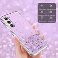 thumbnail image 4 of Compatible with Samsung Galaxy S23 Case Cute Glitter Clear Sparkly Cases Shockproof Samsung S23 Phone Case for Women Girls Silicone Slim Bling Protective Cover (Purple), 4 of 14