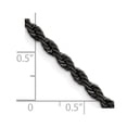 thumbnail image 2 of Stainless Steel Polished Fancy Lobster Closure Ip Black Plated 4.0mm 22inch Rope Chain Necklace 22 Inch Chain Necklace f, 2 of 2