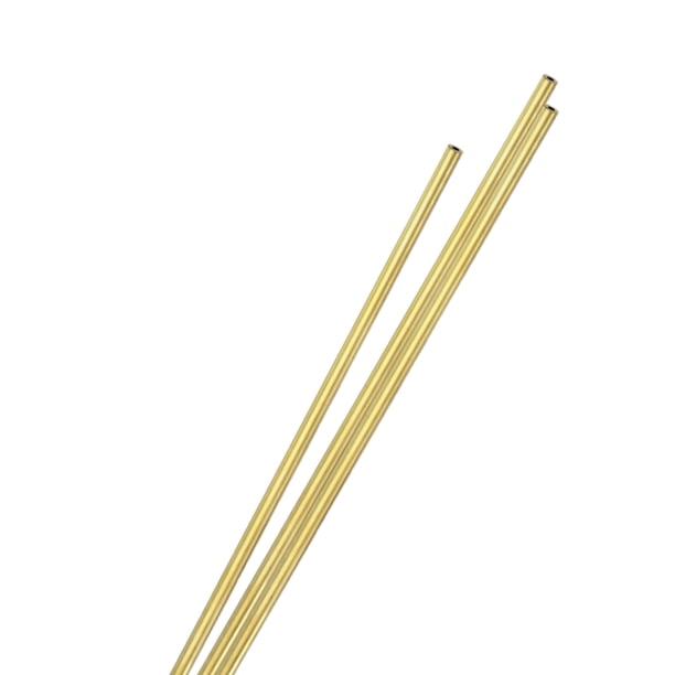 Tubo redondo de latón Uxcell de 3 piezas, 4.5mm OD 1mm de grosor 300mm de longitud