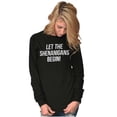 thumbnail image 4 of Let The Shenanigans Begin St Patricks Plus Size Long Sleeve Graphic Tee Shirt Brisco Brands 2X, 4 of 5