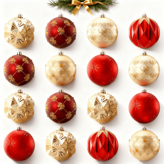 16 Pcs 3.15in Christmas Ball Ornaments Set,Red and Gold Shatterproof Christmas Tree Decorations,Luxury Hanging Ball Ornaments for Family Holiday Wedding Party Xmas Hanging Decoration