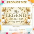 thumbnail image 2 of Gold Glitter Retirement Banner White Balloons Legend Retirement Display Golden Banners Star Decorations Pension Party Backdrop for Retirement Party Farewell Gathering Pension Celebration, 2 of 8