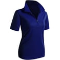 thumbnail image 2 of CLOVERY Women's Activewear Half Zip-Up Short Sleeve Polo Shirts with Chest Pocket (S-3XL), 2 of 5