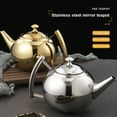 thumbnail image 2 of pitrice 1L/1.5L/2L Polished Stainless Steel Teapot Tea Pot Coffee With Tea Leaf Filter Infuser, 2 of 8
