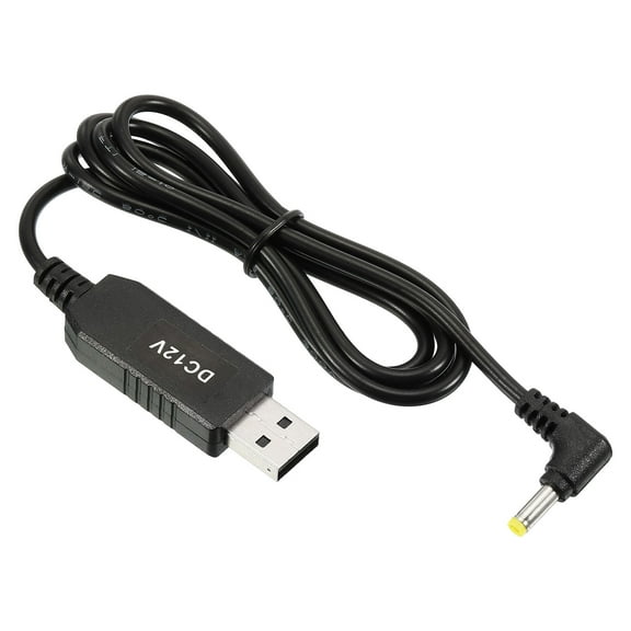 Uxcell 6W 0.5A DC-DC USB Step Up Voltage Converter 5V to 12V Power Supply Adapter 90 Angle 4.0x1.7mm Cable
