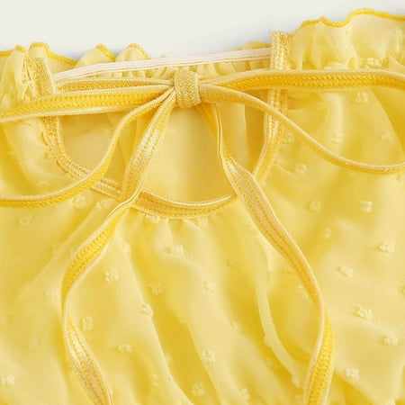 

Cathalem Mens Underwear 32 34 Cute Off-Shouder Lace Pajamas Sleepwear Set Bowknot Women Embroidery Lingerie Pumped Underwear Men Underwear Yellow XX-Large