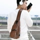 thumbnail image 3 of Men Bag Sling Bag Chest Bag With Usb Charging Port Men Waterproof Pu Leather Bag Men Sling Bag (brown ) (1pc), 3 of 5