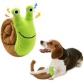 thumbnail image 2 of Juguete de peluche con chirrido para perros, caracoles olfateadores para mascotas, mordedores resistentes, molar tibetano, rompecabezas para gatos, comedero interactivo, accesorio, 2 of 6