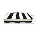 thumbnail image 3 of Honeycomb Outdoor Cabana Stripe Black & Ivory Rounded Seat Pad (2-Pack), 3 of 6