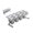 47.5x18cm, variant on Abbracc Chilled Condiment Server Ice Chilled Serving Tray with Spoon Sauce Organizer Taco Garnish Tray Hotdog Cart, Entertaining Shop 48x16cm
