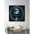 thumbnail image 2 of Gothic Midnight Full Moon Poster Wall Art, Modern Wall Decor, 16x16 UNFRAMED, 2 of 3