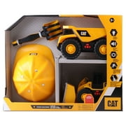 Cat Tough Machines Light & Sound Toy Vehicle Set Including Bonus Hard Helmet. Includes Cat Officially Licensed Dump Truck & Front End Loader.