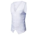 thumbnail image 2 of GaThRRgYP Men's Outwear Blouse onfor $10,Men Vest V-Neck Sleeveless Single-Breasted Jacket Business Waistcoat, 2 of 5