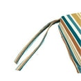thumbnail image 4 of Jordan Manufacturing 45" x 17" Boule Bog Multicolor Stripe Rectangular Outdoor Settee Swing Bench Cushion with Ties and Welt, 4 of 10