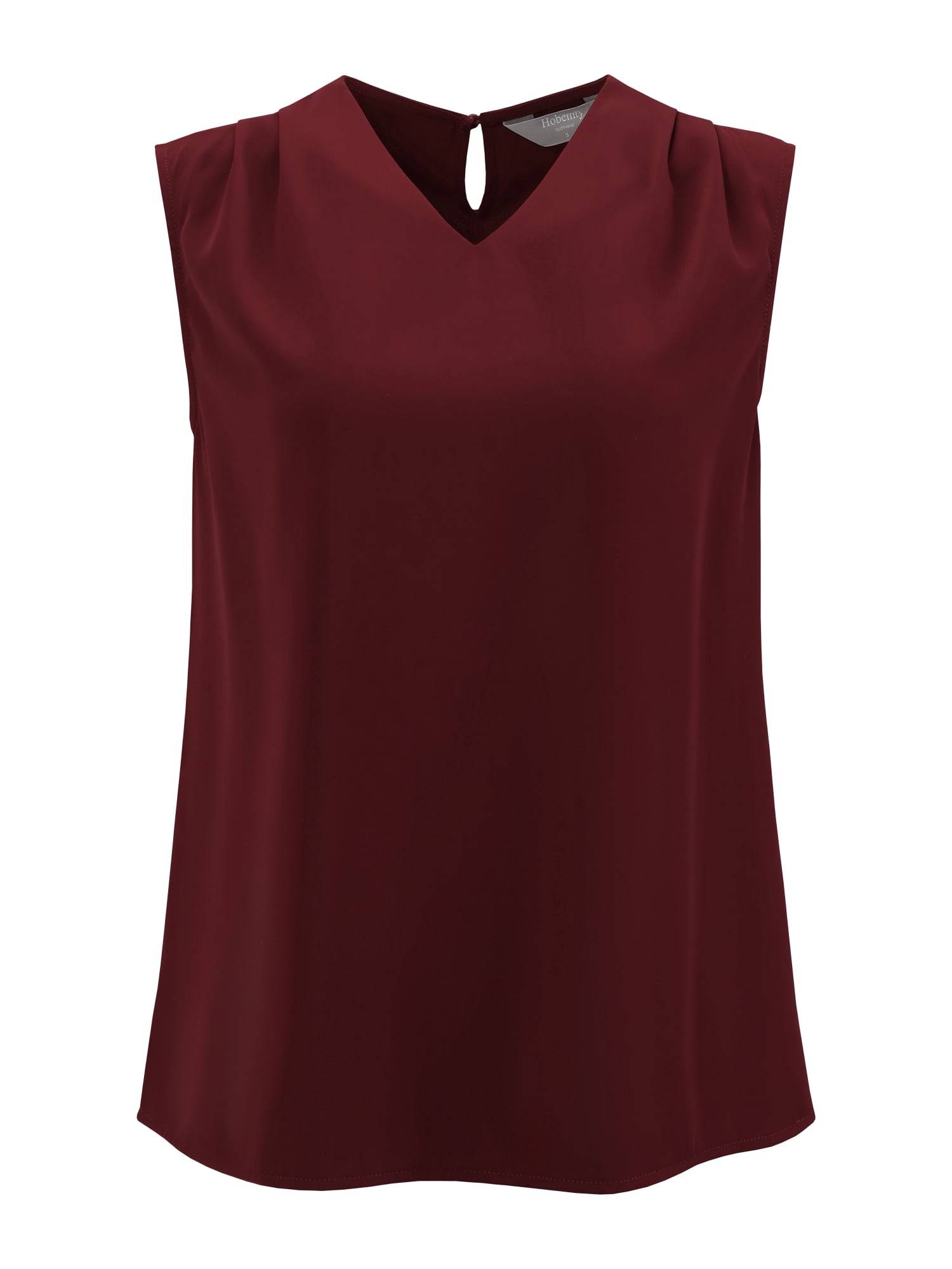 DARING DIVA Women's Sleeveless Tank Top V Neck Camisole Shirt XL Dark Red