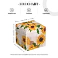 thumbnail image 4 of Lsque Sunflower 5 Printed Tissue Box Cover Holder, Facial Paper Organizer Dispenser,Square with Bottom Belt, PVC Leather Decorative Organizer, 4 of 8