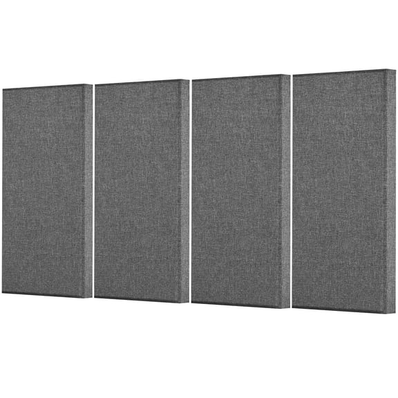 VEVOR 4 PCS Acoustic Panels, 2 inch Thick 23.6 x 11.8 inch Fiberglass Sound Absorbing Panels, Self-adhesive Soundproof Wall Boards, for Studios, Offic