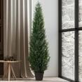 thumbnail image 6 of DR.Planzen Artificial Cedar Tree 5 ft Artificial Cedar Topiary Trees for Outdoors Potted Fake Cypress Tree Faux Evergreen Plants for Home Porch Decor, 6 of 7