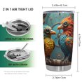 thumbnail image 2 of Taza Taza Tumbler Oasisdream de acero inoxidable, 600 ml, con estampado de pájaros, 2 of 6