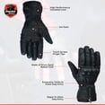 thumbnail image 4 of Daniel Smart Men’s Leather Gloves – Aniline Goat Leather Motorcycle Glove with knuckle protection and Touch Screen Finger Tip, 4 of 6