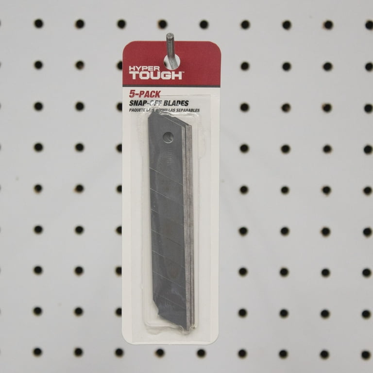 Hyper Tough 18mm Carbon Steel Snap Off Blades, 5 Pack for Cutting