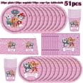 thumbnail image 4 of Skye Paw Patrol-Kit de decoración para fiesta de cumpleaños, vasos de papel rosa, platos y servilletas, pancarta de globo, suministros para eventos de Baby Shower, nuevo, 4 of 5