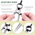 thumbnail image 5 of 3 Pcs 4'' 6'' 8'' Professional Metal Compass Set, Steel Adjustable Lockable Divider Wing Compass, Drafting Compass Tool for Leather Work, Woodworking, Metalworking, Geometry Drawing, 5 of 5