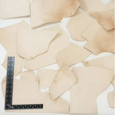 2 LB Vegetable Tan Tooling Cowhide Leather Scraps Light 3-6 oz. 1-2.4mm Thick