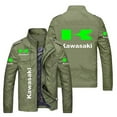 thumbnail image 5 of Spring And Autumn Men's Casual Kawasaki Men's Charge Clothes Polyester Jacket Retro Locomotive Windproof Fashion Motorcycle, 5 of 5