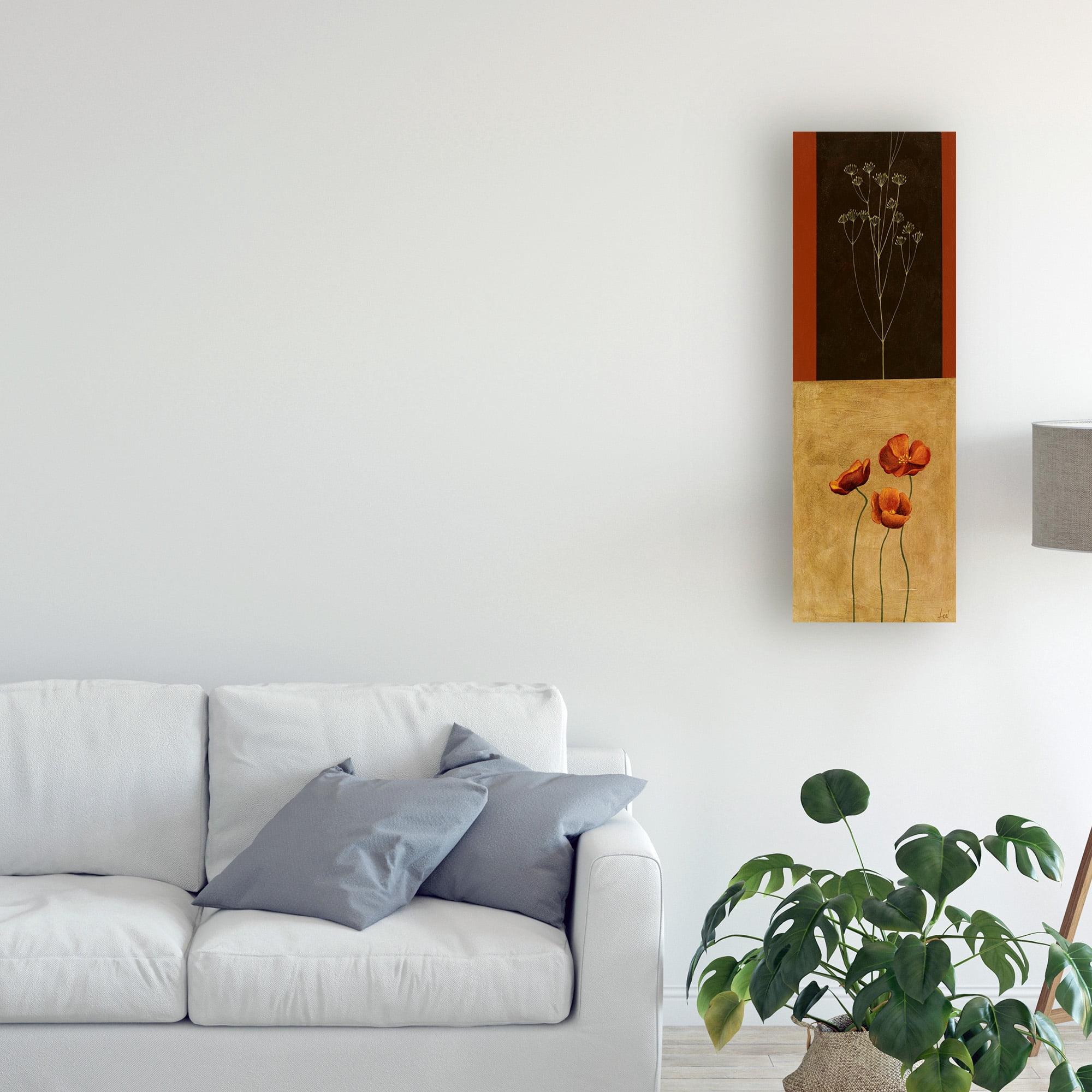 Trademark Fine Art 'Flowers And Line Art 3' Canvas Art by Pablo Esteban