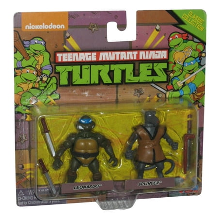 Teenage Mutant Ninja Turtles Leonardo & Splinter Classic Mini Figure Set