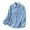 Blue, variant on FAIWAD Women's Corduroy Button Down Shirt Jackets Casual Long Sleeve Lapel Plus Size Outwear with Pocket