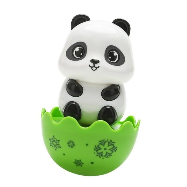 Adorable Panda Wobble Sensory Toy - Unfallable Baby Bath Float, Promotes Coordination, Plastic Material, 9x6x6cm, 46g