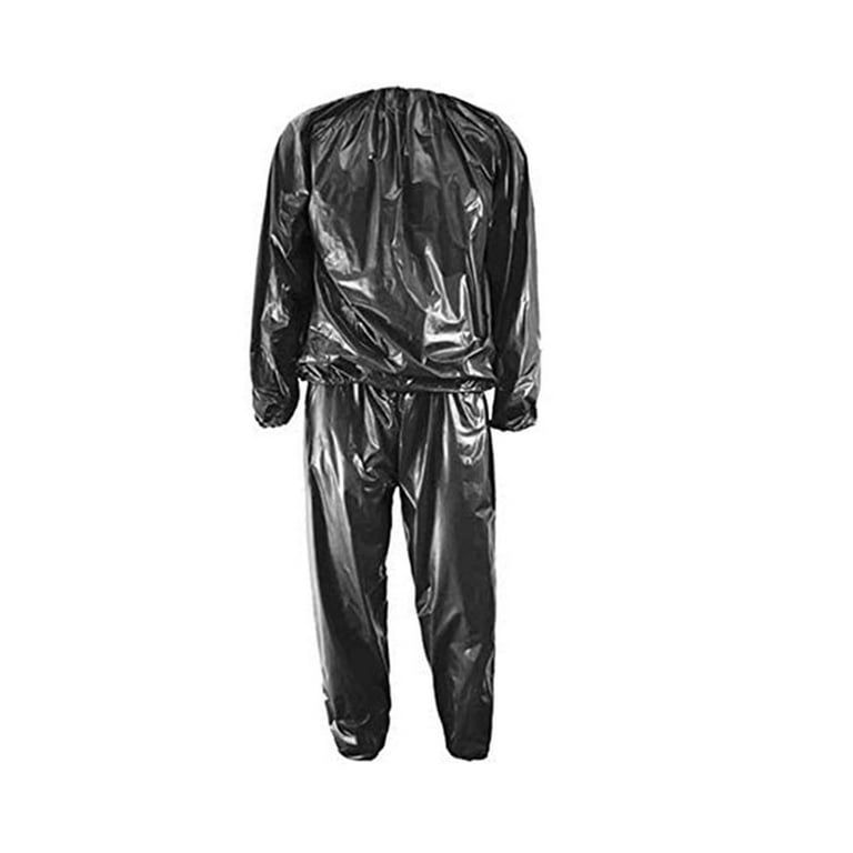 Sweat Suit Sealed Fitness Fat Burning Sports Sauna Suit Black Waterproof Pvc Fitness Suit Set 3Xl