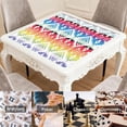 thumbnail image 6 of Premium Boho Print Large Rubber Game Mat 31.5x31.5 Inch Mahjong Table Cover Features Non-Slip Backing and Noise Dampening for Cards and Board Games, 6 of 7