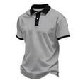 thumbnail image 7 of LIaqionyy Golf Shirts for Men Business Sports Short Sleeve Shirt Mens Lightweight Collared Printed Work Tops, 7 of 7