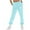 Sky Blue, variant on Jacenvly New Women's New Arrivals Women Casual Trousers Plus Velvet Running Fitness Sports Pants Quick Drying Elastic Waisted Flowy Pants for Women Sky Blue