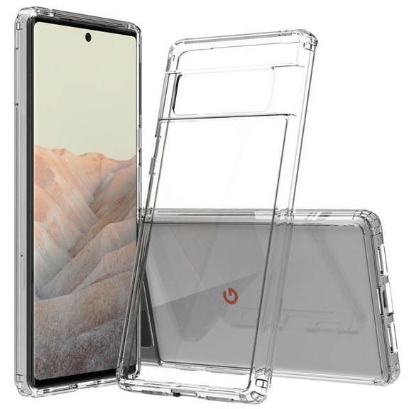 Clear Case for Google Pixel 6 Pro, Transparent [Aquaflex] Semi-Flexible TPU Phone Cover [with Shock Absorbing Airbag Bumpers]