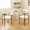 thumbnail image 2 of Gymax Round Dining Chairs Set of 4 w/ Curved Backrest Filled Sponge Metal Legs, 2 of 9