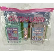 3 Pc CANDYLAND Hygiene Travel Bag Set Hand Soap Lip Balm Berry Lollipop Backpack