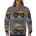 thumbnail image 7 of Goofa Construction Machines for Men's Hooded Sweatshirt - Lightweight Pullover Hoodie with Kangaroo Pocket, Perfect for Everyday Wear-Medium, 7 of 7