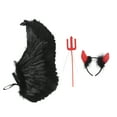thumbnail image 3 of Artificial Feather Wing Adult Angel Wing Set 3 Pack Devil Angel Wing Set Handcrafted Lightweight Adult Angel Wing Set For Halloween Role Play, 3 of 8