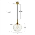 thumbnail image 5 of NATYSWAN Vintage Single-Light Chandelier with Glass Shade, E27 Socket Flush Mount Ceiling Light for Bedroom, Hallway, Entryway, 11 Inch Wide（Bulb Not Included）, 5 of 9