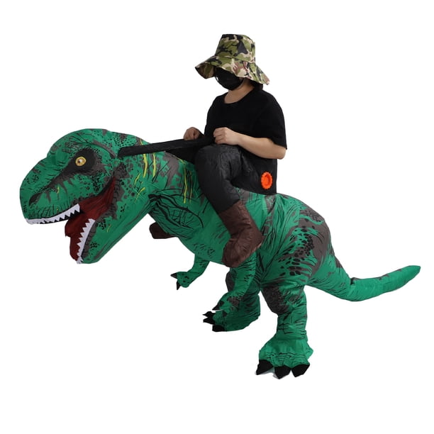 Disfraz De Dinosaurio Inflable, Disfraz De Dinosaurio Inflable De Poliéster 190T, Costuras Reforzadas Cómodas Y Reutilizables Con Potente Soplador Para Halloween